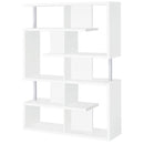 5 Tier Geometric Bookcase - White by HouseOfZazla