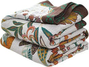 MSGKV 100% Cotton Boho Throw Blanket Woven Blankets, Reversible Versatile KnitWoven Blanket for Bed Couch Sofa, Super Soft Decorative Blanket for Chair Sofa and Living Room, 90''Wx 98''L by CozyNest Decor