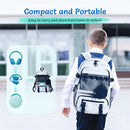 Active Noise Cancelling Headphones for Kids, 60H Playtime, Wireless Bluetooth Over-Ear Blue Headset Built-in Microphone for Home/School/Travel/Party - Includes Portable Case by TinyTreasures Baby Boutique