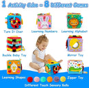 beetoy Sensory Busy Cube for Baby, Montessori Infant Toys with Textured Sensory Balls, Early Learning Travel Toys for Fine Motor Skills, Perfect Newborn Boy and Girl Gift by TinyTreasures Baby Boutique