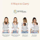 Ergobaby Omni Classic Baby Carrier Newborn to Toddler - Breathable Baby Carriers for Summer - All-Position Carrier with Lumbar Support (7-45 Pounds), Mesh, Pearl Grey by TinyTreasures Baby Boutique