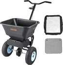 VEVOR Broadcast Spreader, 100LBS4Capacity, Walk-Behind Push Spreader, 0-9.8ft Spreading Width, 13 in All Terrain Pneumatic Tires, Lawn Spreaders with Hopper Grate, for Seed, Fertilizer, Salt, Ice Melt by GreenHaven Gardens