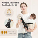 Toddler Sling Carrier, Easy to Wear Baby Carrier Sling 7-40 lbs, Adjustable Lightweight Baby Wrap Sling, Perfect Toddler Hip Carriers One Size Fits All, Beige Mesh by TinyTreasures Baby Boutique
