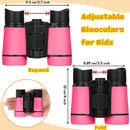 6 Pack Kids Binoculars Shock Proof Toy Binoculars Set for Age 6 Years Boys Girls Hunting Folding Small Telescope Birthday Gifts Bird Watching Educational Learning Camping Outdoor (Cute Colors) by TinyTreasures Baby Boutique