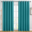 NICETOWN Blackout Peacock Teal Curtains for Sliding Glass Door - Thermal Insulated Room Darkening Big Window Treatments Sound Reducing Grommet for Bedroom/Room Divider (2 Panels, W66 x L84) by TinyTreasures Baby Boutique