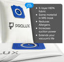 6pk of Bags and 2 Exhaust Filters for the Prolux 6000/7000/8000/9000 Upright Vacuum Cleaners by Prolux Cleaners