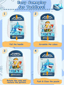 16-Piece Rotating Puzzles for Kids 4-6, Toddlers Puzzles 2-4, Road Trip, Airplane Activities Game, Travel Toys - Brain Teaser, Fine Motor Skills - Birthday Gifts Boys & Girls - Marine Life by TinyTreasures Baby Boutique