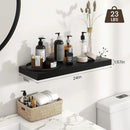 Heimlove 24 inch Floating Shelves for Wall,9.3 inch deep Black Wood Shelves with Invisible Brackets,Wall Mounted Storage & Display Shelves for Bedroom,Living Room,Set of 2 by CozyNest Decor