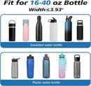 32 40 oz Water Bottle Carrier with Strap, Neoprene Water Bottle Sleeve Bag with 2 Pockets Insulated Flask Sling Holder for Walking Hiking Gym by TinyTreasures Baby Boutique