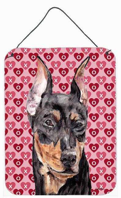 German Pinscher Hearts and Love Wall or Door Hanging Prints SC9716DS1216