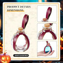 Boao Potion Bottles with Cork Set Dark Magic Cork Round Potion Bottle with Leather Belt Clear Glass Large for Halloween Costume Props DIY Crafts Decorative, 200 ml(Claret) by CozyNest Decor