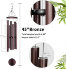 Wind Chimes Outdoor Deep Tone, 45 in Large Wind Chimes for Outside, Wind Chime Gifts for Mother's Day/Housewarming/Christmas by CozyNest Decor
