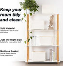 4 Pack Storage Baskets for Organizing, Woven Baskets for Shelves - Perfect for Toys, Books, Towels, and Clothes, Durable Gift Basket Bins Toy Storage, 12.7''L x9''W x7.8''H, White by CozyNest Decor