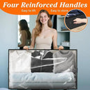 SpaceWhisper 90L Under Bed Storage Containers, 4-Pack Storage Bins with Clear Top, Foldable Closet Organizers and Storage with Label Holder for Clothing, Blankets, Comforter & Pillows(Black) by CozyNest Decor