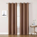 ChrisDowa Grommet Room Darkening Curtains for Bedroom and Living Room - 2 Panels Set Thermal Insulated Blackout Curtains (Cappuccino, 42W x 84L) by CozyNest Decor