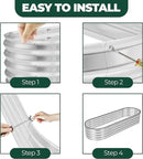 Utopia Home 2 Pack Galvanized Raised Garden Bed, 6ft x 2ft Lightweight Planter Boxes Outdoor with Easy Assembly, Large Garden Bed for Vegetables, Fruits, Flower - Silver by GreenHaven Gardens