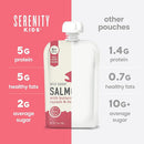 Serenity Kids 6+ Month Salmon Baby Food Pouches - BPA-Free Wild Caught Salmon & Organic Butternut Squash & Beet - No Added Sugar & High Protein - 3.5 Oz, 6 Pack by TinyTreasures Baby Boutique