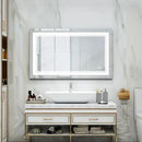 WELLFOR LED Bathroom Vanity Mirror 40 x 24 Inch, Lighted Anti-Fog Dimmable Mirror, IP44 Waterproof Wall Mounted Makeup Mirror, Packed with US Standard Plug and Touch Switch, (Horizontal/Vertical) by CozyNest Decor
