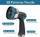 Garden Hose 100ft, Made of TPE(BetterThan PVC), with 10 Patterns Sprayer Nozzle, Ultra-Light & Flexible Water Hose with Solid Brass Fittings, Non-Shrinking, Drinking Water Safe Material by GreenHaven Gardens