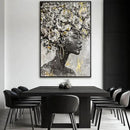 Large Black and Gold African American Wall Art with Framed Black Woman Office Bedroom Living Room Poster Home Hanging Decor 32x48 Inch by CozyNest Decor