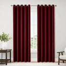 ChrisDowa Burgundyout Curtains 70 inches Wide for Bedroom - 2 Panels Set Extra Wide Grommet Thermal Insulated Room Darkening Curtains for Living Room (Burgundy, 70 x 84 Inch) by CozyNest Decor