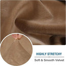 H.VERSAILTEX Velvet Stretch Sectional Couch Covers 3 Pieces Sofa Seat Cushion Covers L Shape Separate Cushion Couch Cover for Both Left/Right Sectional Couch (Large Sofa 2 Seater + 1 Chaise, Camel) by CozyNest Decor