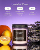 M&SENSE Lavender Citrus Scented Candle, Natural Soy Wax for Home Scented, Stress Relief 7.05oz 50H Burn Time Aromatherapy Candle Gift for Mom Friends Teacher & Spa Bath Yoga by CozyNest Decor