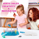 Spin Art Machine Variable Speed, Battery Operated Spinner - Paint Spinner with Splatter Guard, Washable Paint, Spin Art Kit, Stem Toys, Arts and Crafts by TinyTreasures Baby Boutique