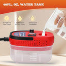 Moongiantgo Handheld Steam Cleaner, 2500W High Pressure Steamer for Cleaning, Portable Pressurized Cleaning Machine for Home Kitchen Car Detailing Grout Tile Bathroom with 1200ml Water Tank (Red) by TinyTreasures Baby Boutique