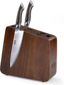 Magnetic Knife Block 10 x 9 Inches, Double Sided Magnetic Knife Holder and Kitchen Knife Organizer Storage, 7 Slots Acacia Wood Universal Knife Block for Chefs by CozyNest Decor