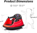 12V Kids Electric Bumper Car, Baby Bumper Car for Toddlers w/Remote Control, 360° Spinning - Red by TinyTreasures Baby Boutique