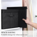 WUIKE Closet Storage Bins with Lids, Foldable Fabric Clothes Storage Bins for Organizing, Closet Organizer Boxes for Shelves, Black, Extra Large, 3-Pack by CozyNest Decor