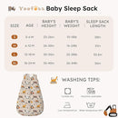 Yoofoss Baby Sleep Sack 12-18 Months, 1.5 Tog Baby Wearable Blanket with 2-Way Zipper, 100% Cotton Organic Fabric Winter Infant Sleeping Sack, Warm Soft Comfy by TinyTreasures Baby Boutique