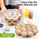 KeaBabies Silicone Food Freezer Trays with Lid, 2oz x 10 Pods Baby Food Storage Containers, Easy Puree Meal Prep, Breast Milk Silicone Freezer Molds, Dishwasher, Microwave Safe,BPA-Free(Chai Latte) by TinyTreasures Baby Boutique