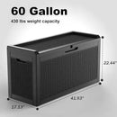 DRATO 60 Gallon Deck Box, Waterproof Resin Large Outdoor Storgae Box for Patio Furniture, Patio Cushions, Gardening Tools, Pool and Sports Supplies, Lockable by GreenHaven Gardens