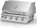 Hygrill 32-Inch Built In Grill, Stainless Steel 4-Burner Grill Head for Outdoor Kitchen, Liquid Propane by GreenHaven Gardens