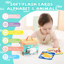 Jollybaby Soft High Contrast ABC Alphabet/Letters Flash Cards for Baby 0-3-6-9-12-18 Month, Reusable Cloth Fabric Curious Flashcards for 1 Years Old by TinyTreasures Baby Boutique