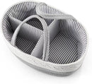 PandaEar Baby Diaper Caddy Organizer for Boys Girls, Portable Baby Diaper Basket, Travel Cotton Rope Diaper Caddy Change Organizer for Baby Shower Gifts Newborn Infants by TinyTreasures Baby Boutique