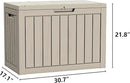 45 Gallon Lockable Resin Deck Box, Waterproof & UV-Resistant Outdoor Storage Box for Outdoor Cushion Storage, Garden Tools & Pool Accessories Storage, Gray by GreenHaven Gardens