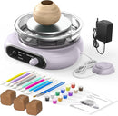 Alldeer Mini Pottery Wheel Kit - 4.7" Turntable Electric Clay Wheel with Foot Pedal, Adjustable Speed Ceramic Making Machine with 8 Pottery Shaping Tools, Craft Kits for Kids by TinyTreasures Baby Boutique