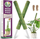 DUSPRO Green Stackable Mesh Moss Pole for Plants Climbing Vine Supporting Monstera Trellis, for Indoor Plants Extendable Plant Pole Moss Sticks, for Plants Monstera Potted Plant Stakes 2 pcs 22'' by GreenHaven Gardens