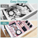 WOWBOX 25 PCS Plastic Drawer Organizer Set, 4 Sizes Desk Drawer Divider Organizers and Storage Bins for Makeup, Jewelry, Gadgets for Kitchen, Bedroom, Bathroom, Office, Pink by TinyTreasures Baby Boutique