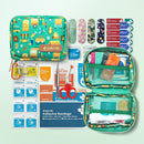 EVERLIT Mini Rescue Pack | 105 Medical Essentials Organized in Portable Storage Bag | Pocket Size Kids First Aid Kit with D Ring | Small Family-Friendly Travel Medical Kit (Camping) by TinyTreasures Baby Boutique
