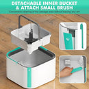 Upgraded Spin Mop and Bucket Self-Standing Mop Bucket Separate Dirty and Clean Water System Self Wringing 360° Rotating & 90° Foldabl Mops and Buckets for Floor Cleaning (Blue, 10Pads) by CozyNest Decor