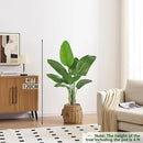 Lifelike Bird of Paradise Silk Artificial Plant Faux Banana Leaf Tree for Home Decor - Perfect Indoor Floor Plant with 9 Trunks (1, Black Planter, 4 FT) by CozyNest Decor