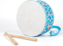 Kids Drum Set with Adjustable Strap: Toddler Musical Instrument for Ages 3-5, Wearable Drum Kit with Drumsticks, Educational Percussion Toy for Rhythm Music Development (Blue) by TinyTreasures Baby Boutique