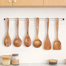 Wooden Spoons - Wooden Spoons for Cooking,Natural Wooden Kitchen Utensils Set Non Toxic,6-Piece Wooden Cooking Utensils(A06) by CozyNest Decor