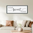 SRSZHIYUE Home Sweet Home Sign 32"x12" for Farmhouse Rustic Large Family Living Room Over Couch Modern Horizontal Wall Decor, Wood Framed Plaques Art Decorative (Black) by CozyNest Decor