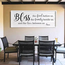 Bless the Food Before Us, the Family Beside Us, and the Love between us Framed Wall Art for Dining Room, 40''×15'' Holy Positive Religious Rustic Bible Verse for Christian God Jesus Christ Prayer by CozyNest Decor