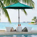 EliteShade USA 10-Year-Non-Fading 9Ft Market Umbrella Patio Umbrella Outdoor Table Umbrella with Ventilation, Teal by GreenHaven Gardens